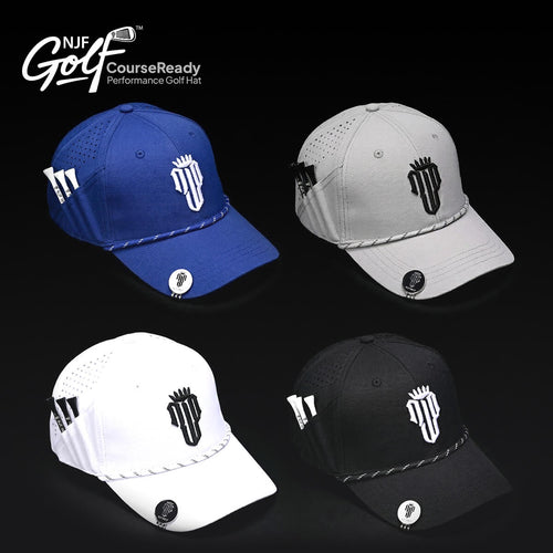 CourseReady Essentials Bundle – 4 Hat Set - White, Grey, Navy, Black - NJF Golf™