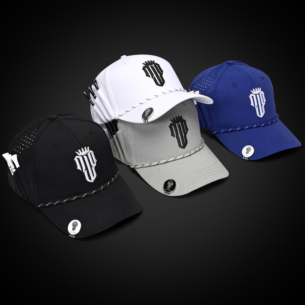 CourseReady Essentials Bundle – 4 Hat Set - White, Grey, Navy, Black - NJF Golf™