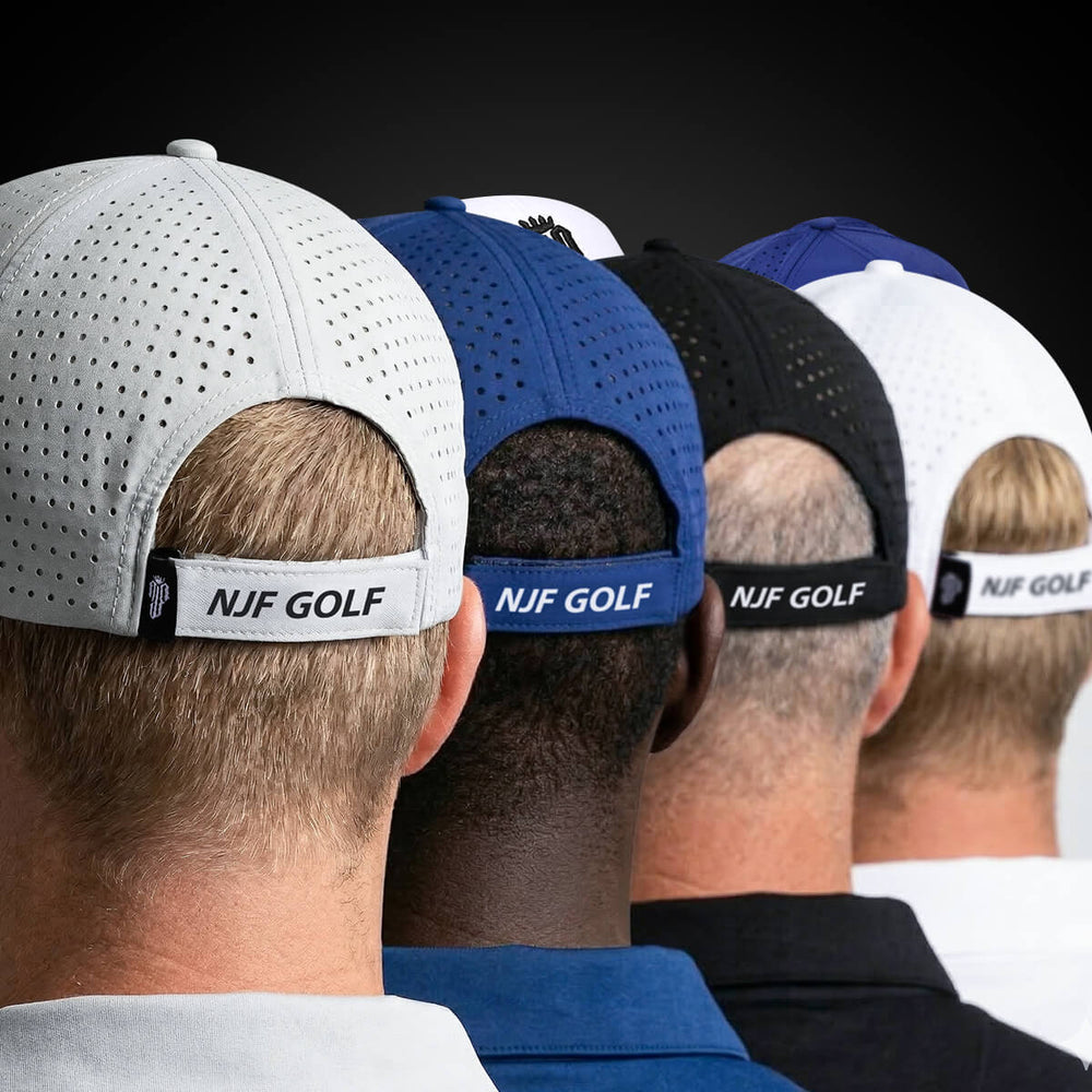 CourseReady Essentials Bundle – 4 Hat Set - White, Grey, Navy, Black - NJF Golf™