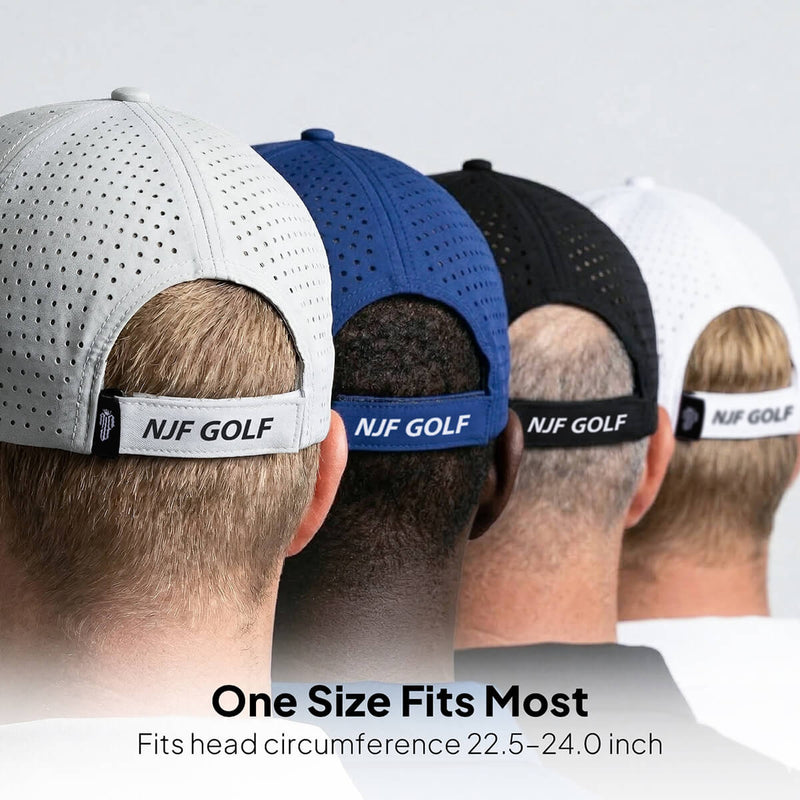 CourseReady Essentials Bundle – 4 Hat Set - White, Grey, Navy, Black - NJF Golf™
