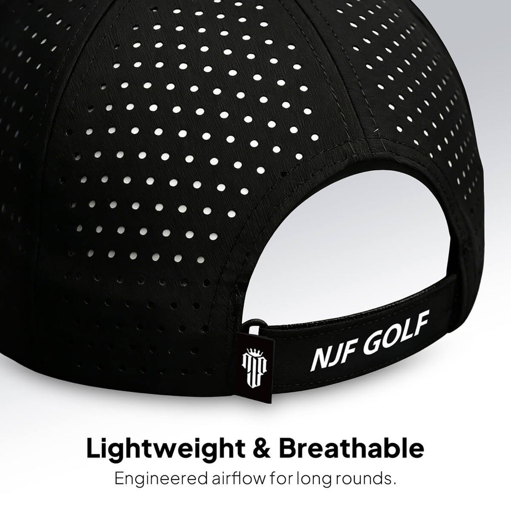 CourseReady Performance Golf Hat – Black - NJF Golf™