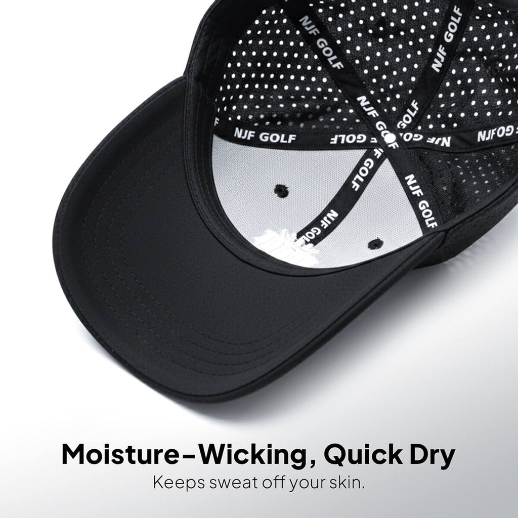 CourseReady Performance Golf Hat – Black - NJF Golf™