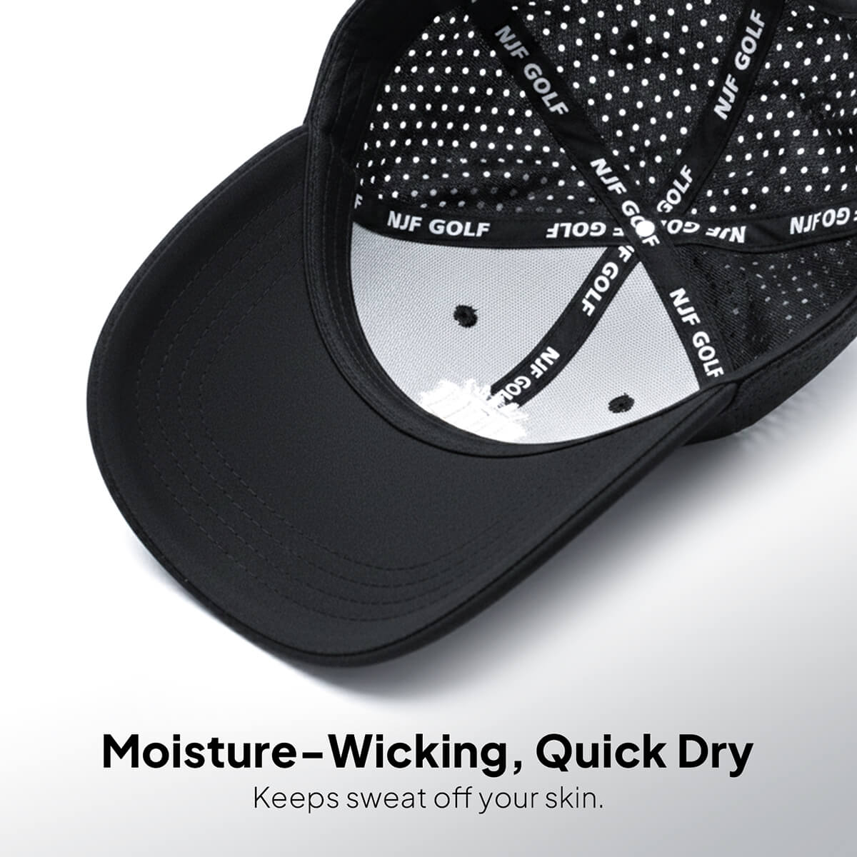 CourseReady Performance Golf Hat – Black - NJF Golf™