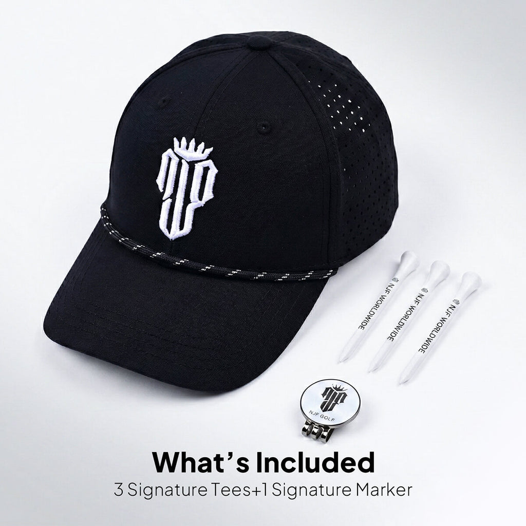 CourseReady Performance Golf Hat – Black - NJF Golf™
