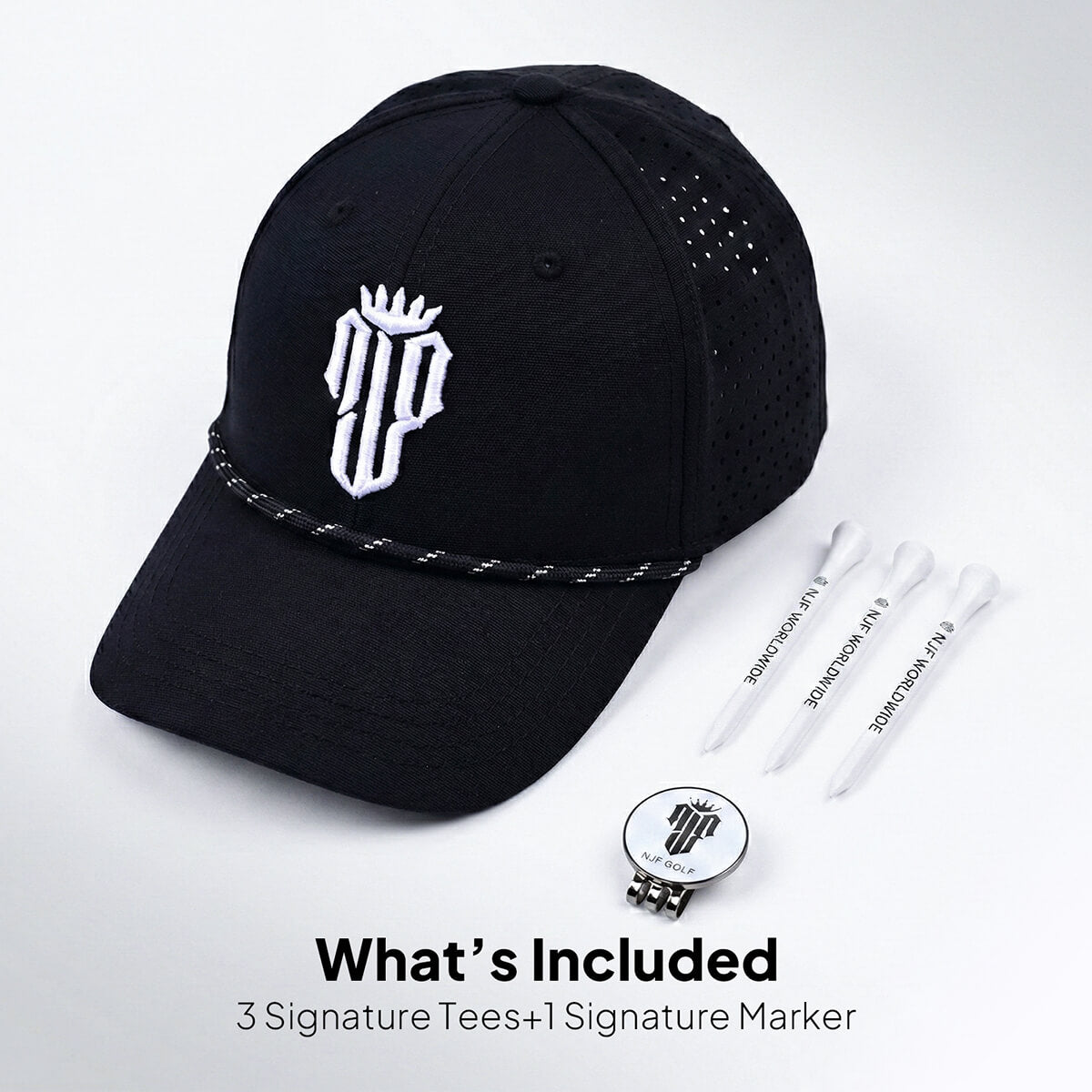 CourseReady Performance Golf Hat – Black - NJF Golf™