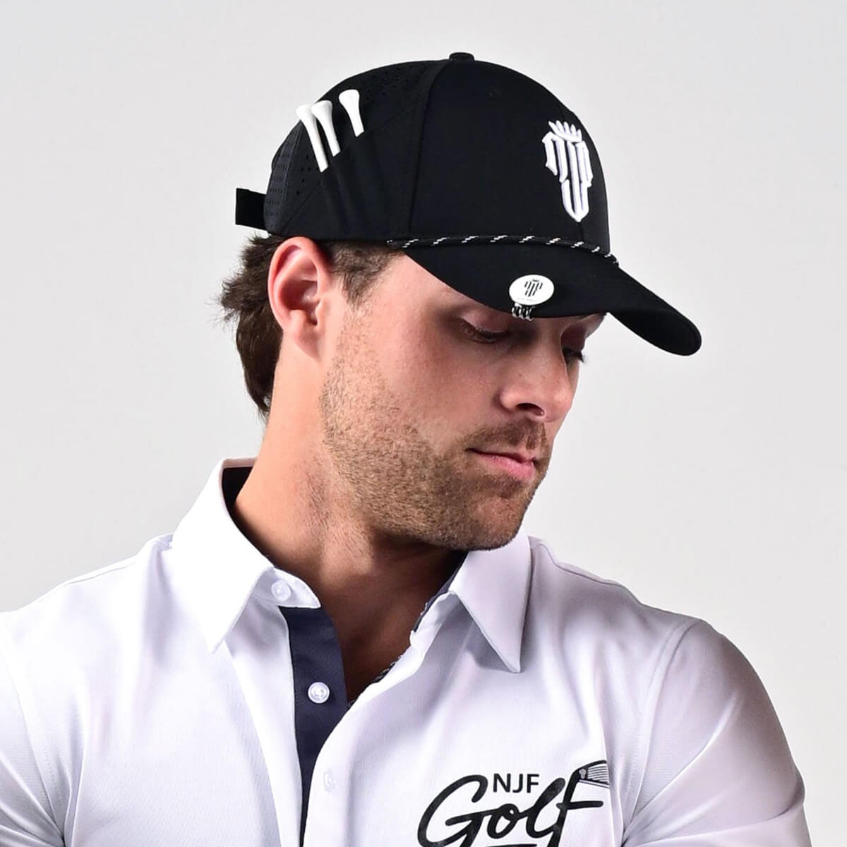 CourseReady Performance Golf Hat – Black - NJF Golf™