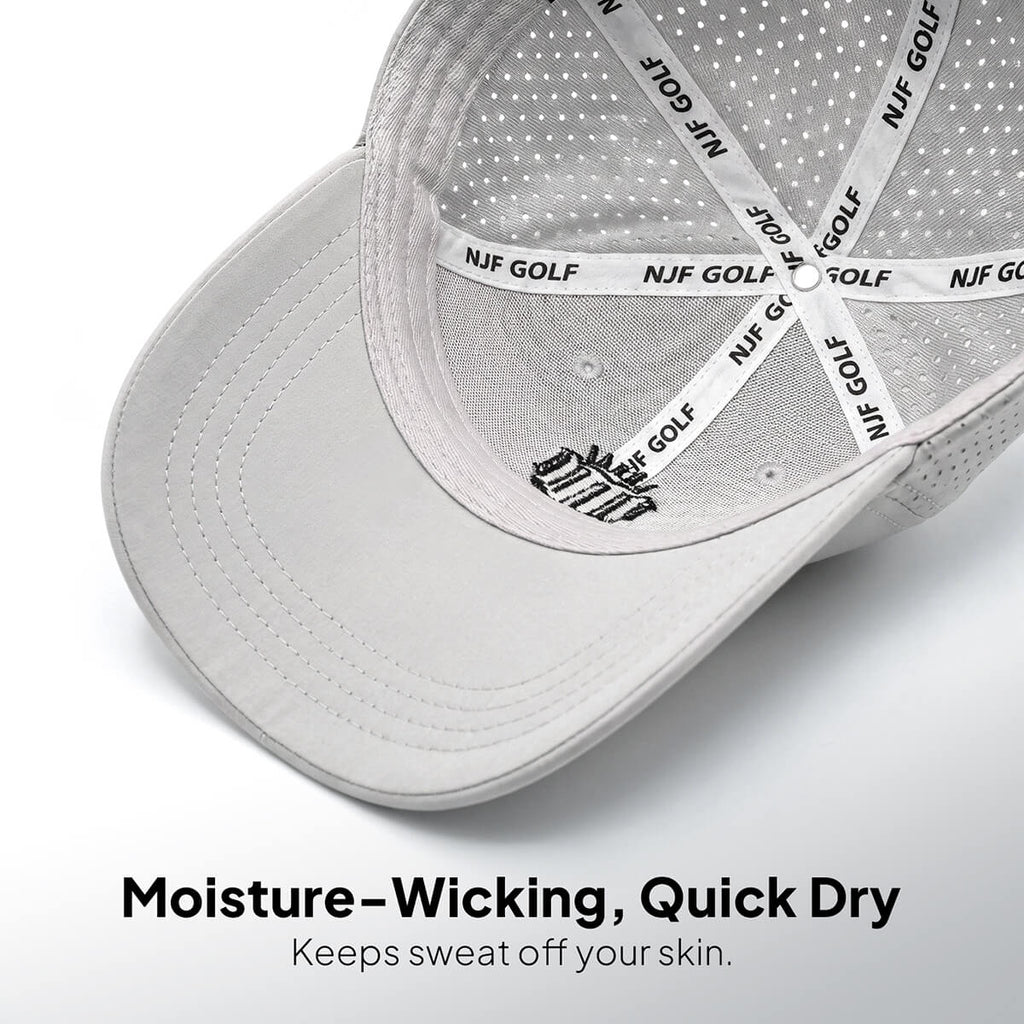 CourseReady Performance Golf Hat – Light Gray - NJF Golf™