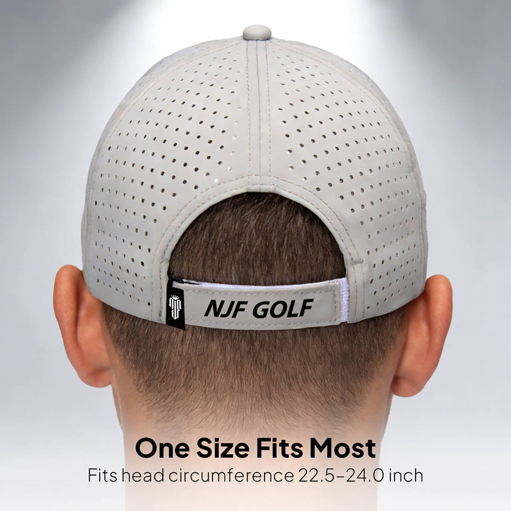 CourseReady Performance Golf Hat – Light Gray - NJF Golf™