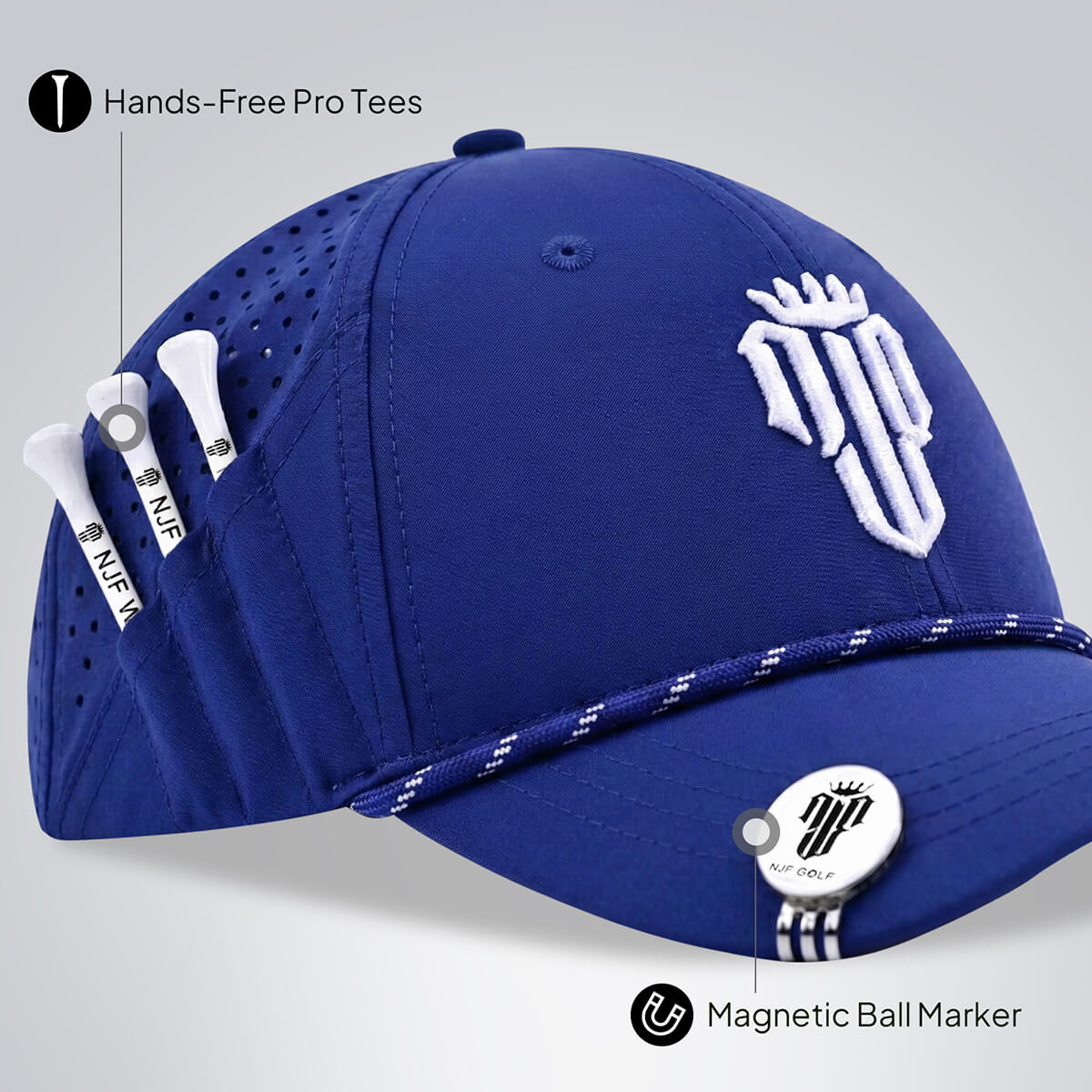 CourseReady Performance Golf Hat – Navy Blue - NJF Golf™