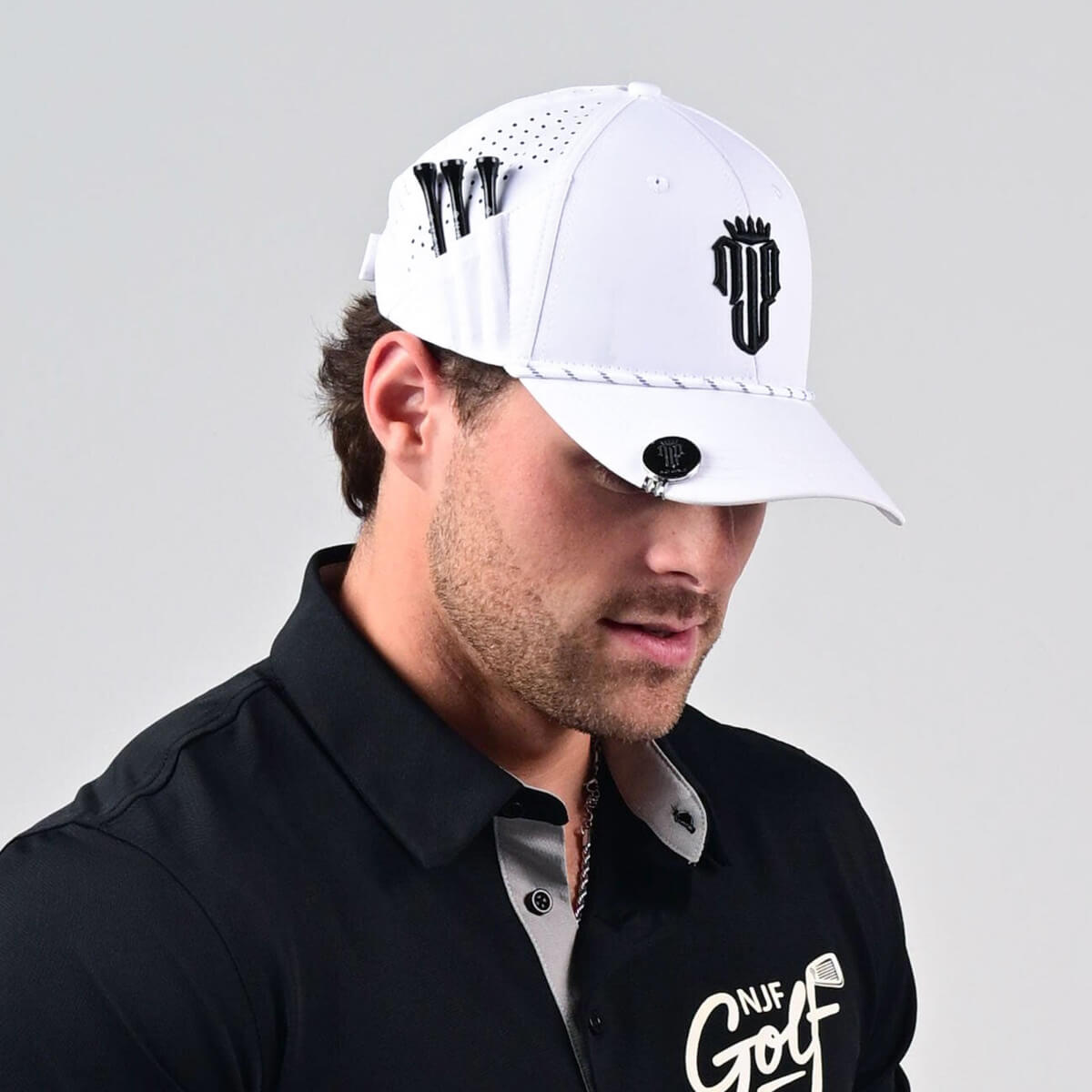 CourseReady Performance Golf Hat – White - NJF Golf™