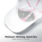 CourseReady Performance Golf Hat – White/Pink - NJF Golf™