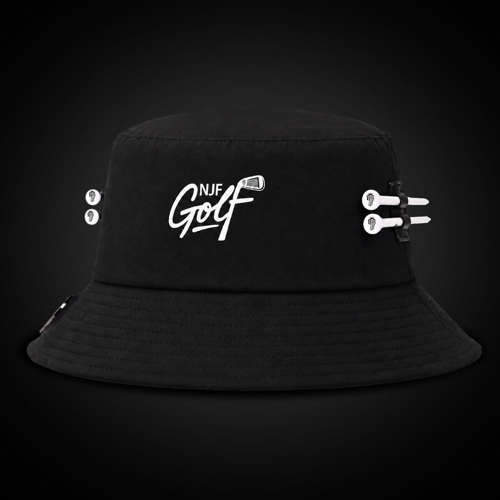 BackSpin Bucket Hat – Black – NJF Golf™