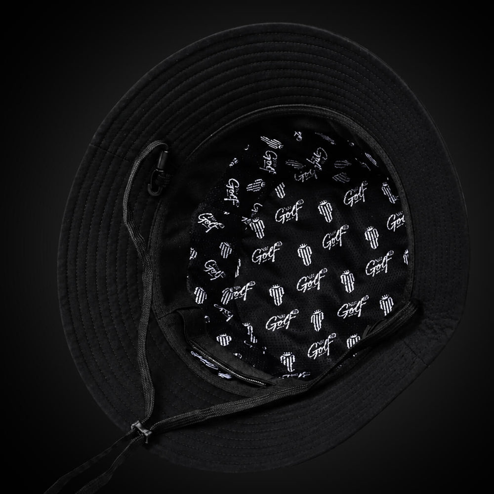 BackSpin Bucket Hat – Black – NJF Golf™
