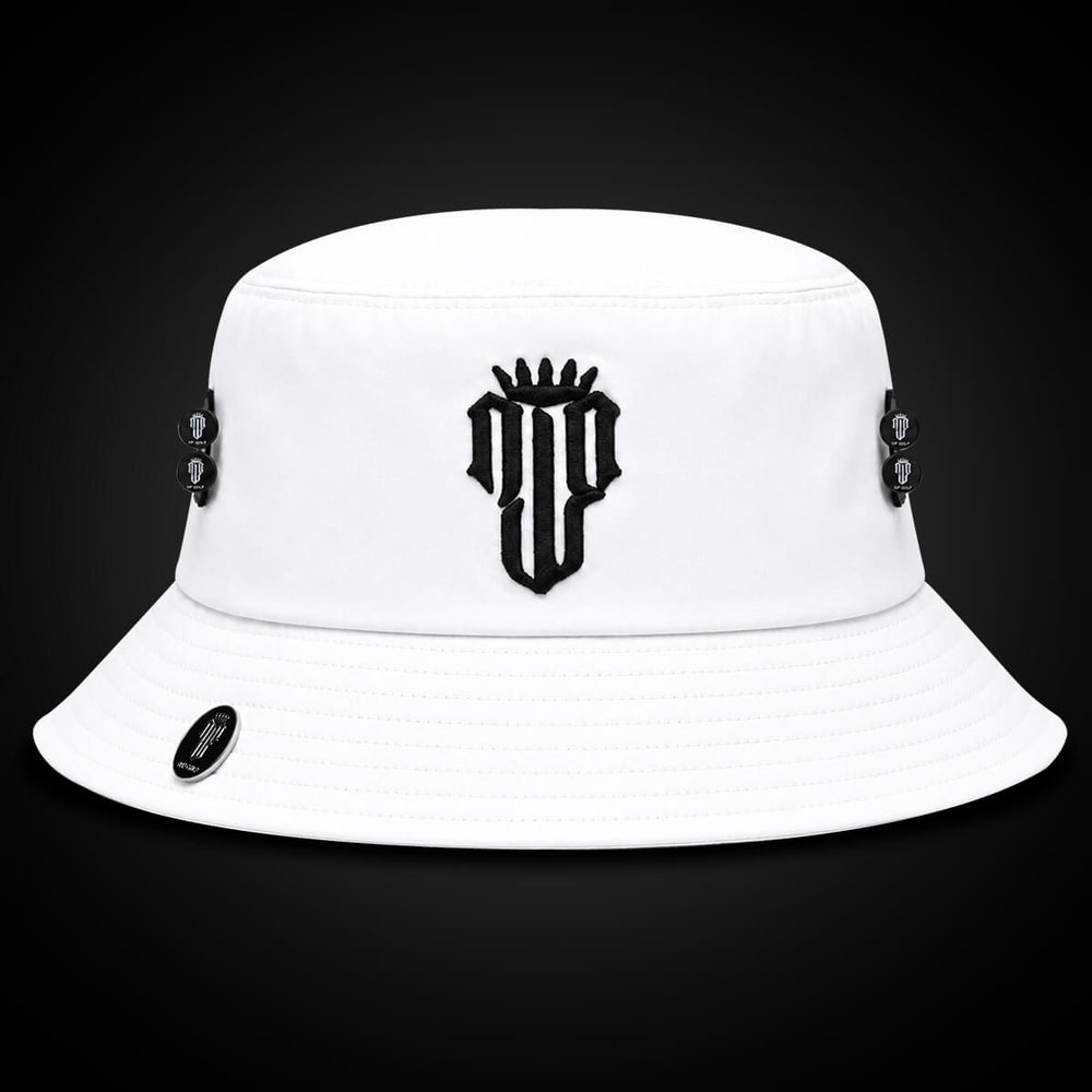 BackSpin Bucket Hat – White – NJF Golf™