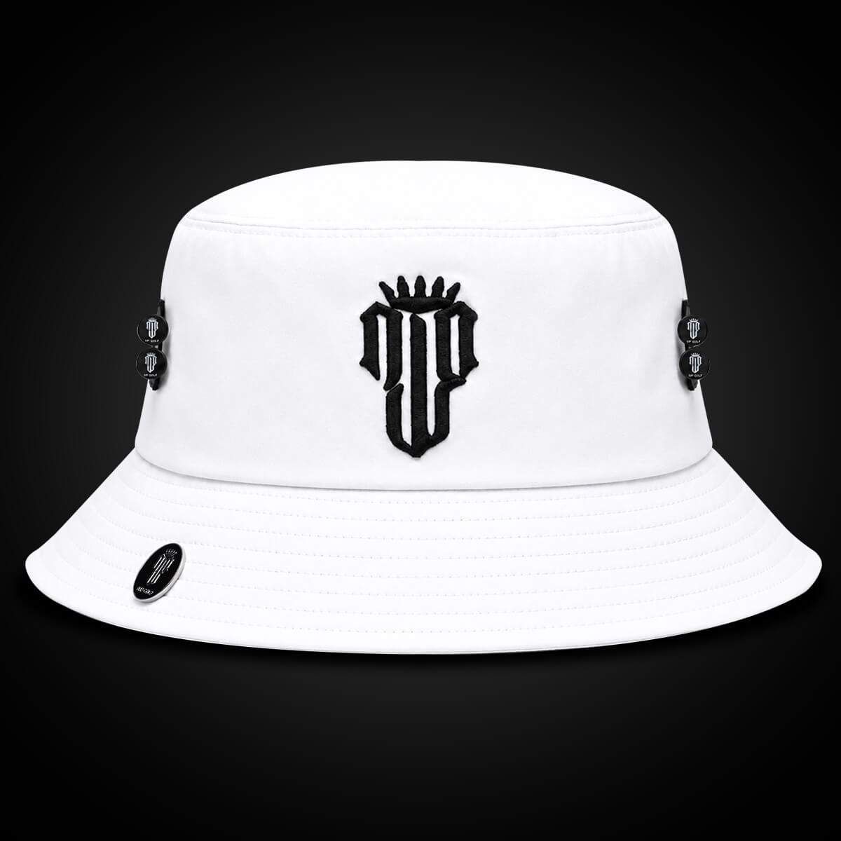 BackSpin Bucket Hat – White – NJF Golf™
