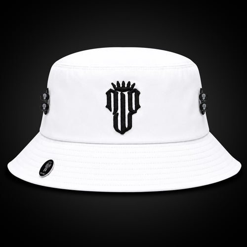 BackSpin Bucket Hat – White – NJF Golf™