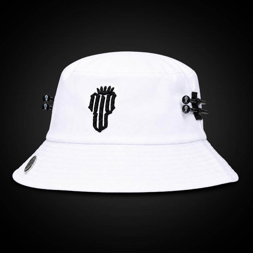 BackSpin Bucket Hat – White – NJF Golf™