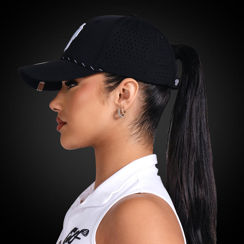 Women’s MultiStyle Flexx Performance Hat – Black - NJF Golf™