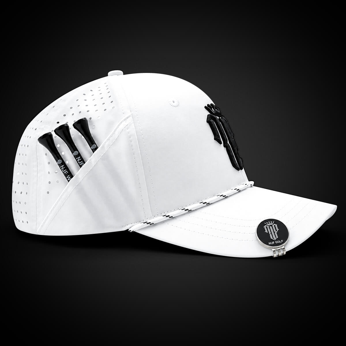 Women’s MultiStyle Flexx Performance Hat – White - NJF Golf™