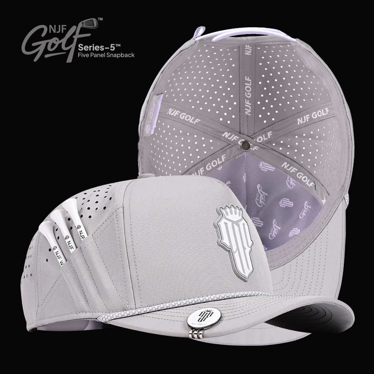 Series 5 Snapback – Ghost Gray – NJF Golf™
