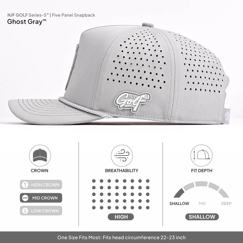 Series 5 Snapback – Ghost Gray – NJF Golf™
