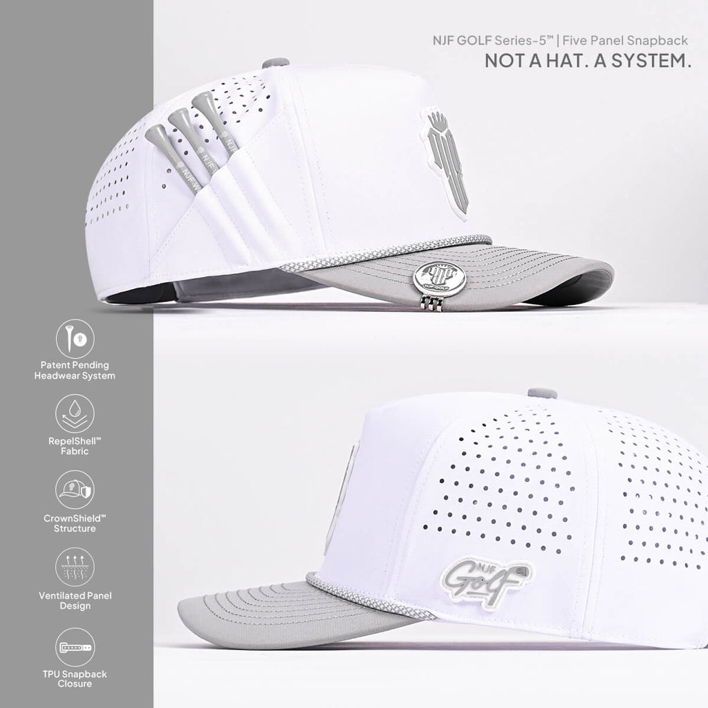 Series 5 Snapback – Ice White – NJF Golf™