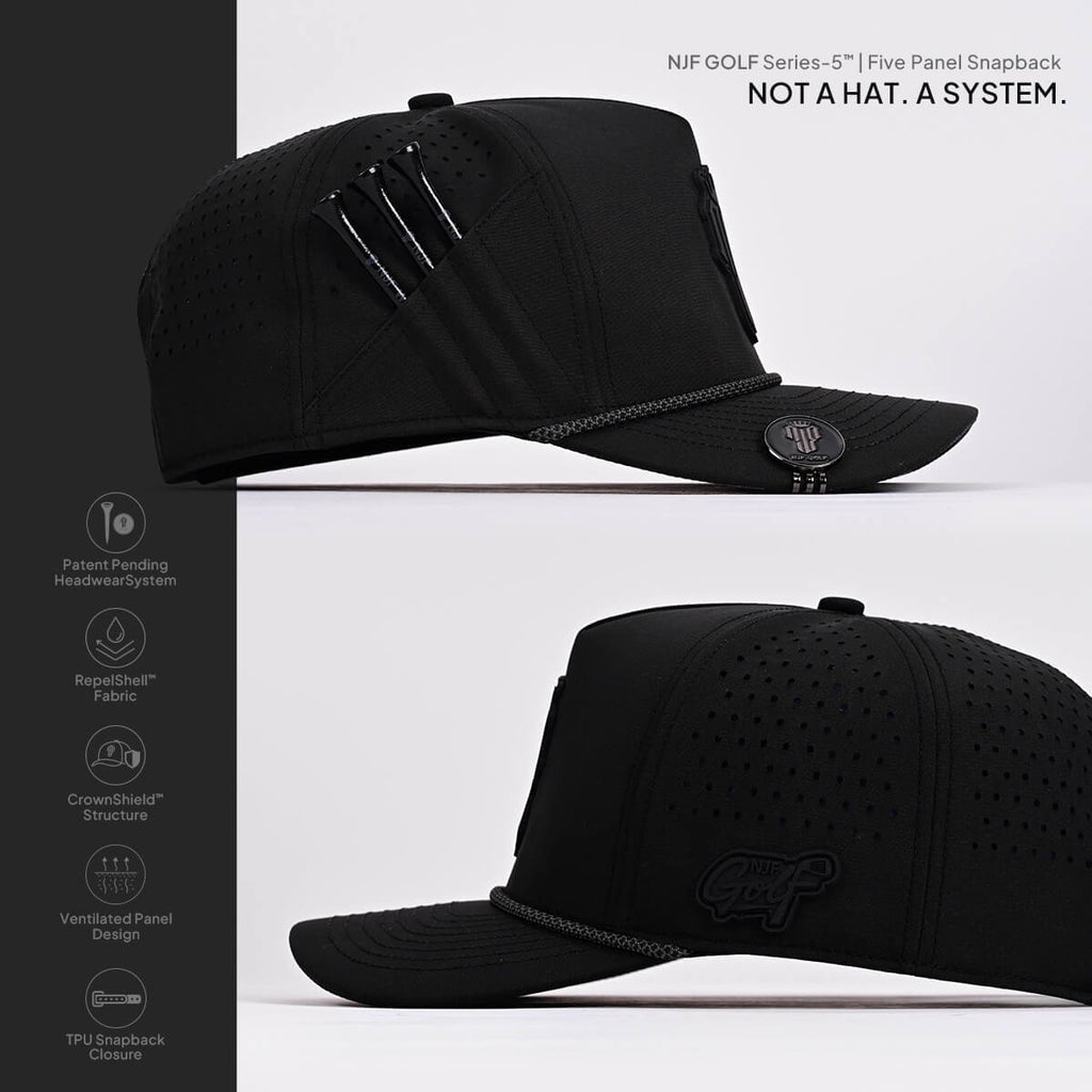 Series 5 Snapback – Tactical Black – NJF Golf™