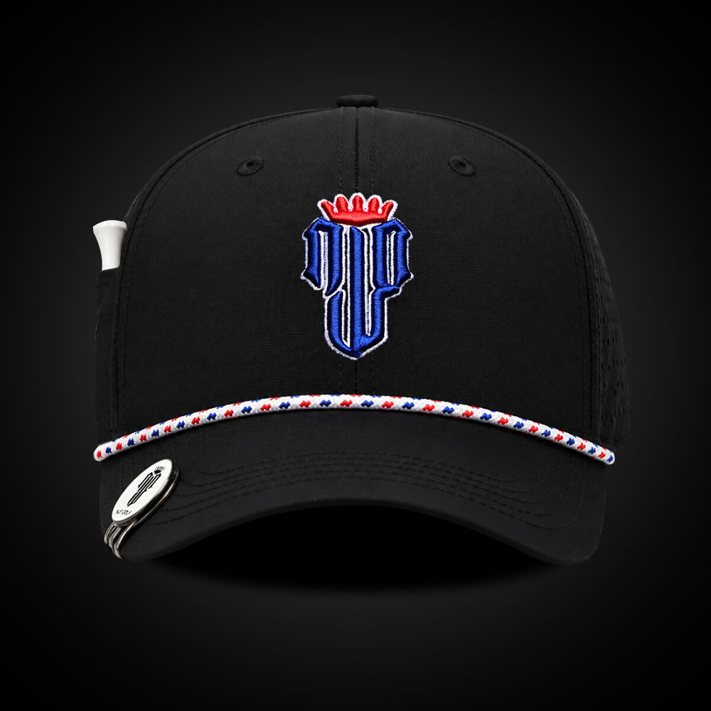 Stars & Stripes Performance Golf Hat – Black US Flag - NJF Golf™