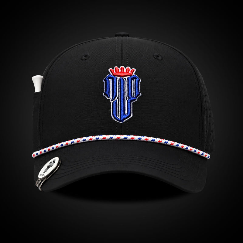 Stars & Stripes Performance Golf Hat – Black US Flag - NJF Golf™