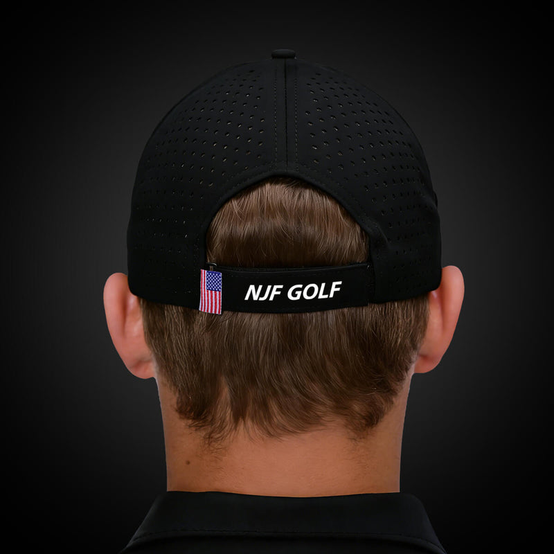 Stars & Stripes Performance Golf Hat – Black US Flag - NJF Golf™
