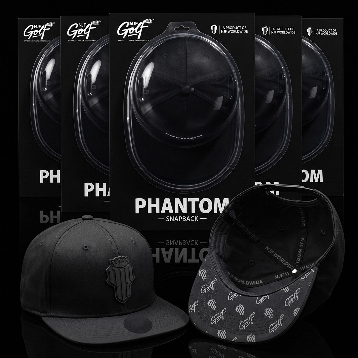 Phantom Flat Brim Snapback Golf Hat – NJF Golf™