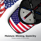 Stars & Stripes Performance Golf Hat – Black US Flag - NJF Golf™