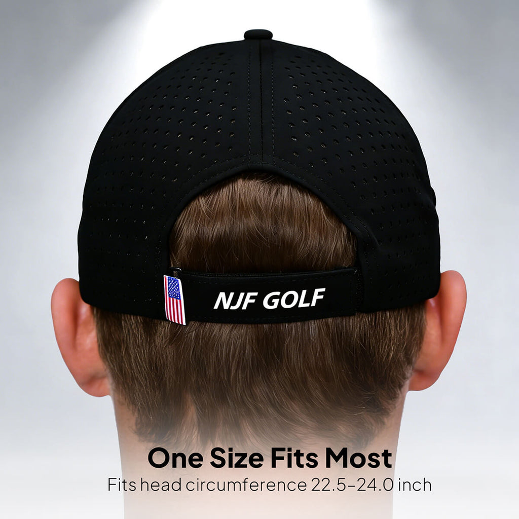 Stars & Stripes Performance Golf Hat – Black US Flag - NJF Golf™