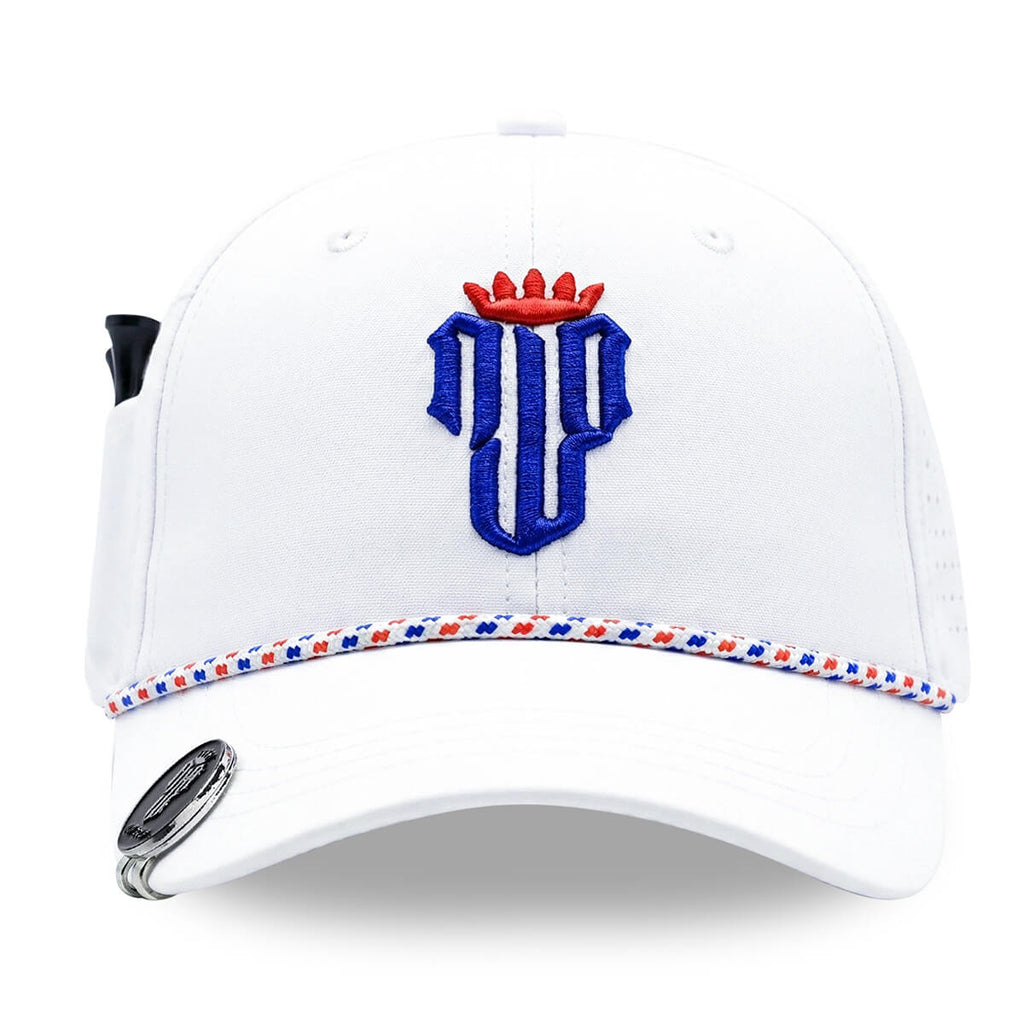 Stars & Stripes Edition Performance Golf Hat – White US Flag - NJF Golf™