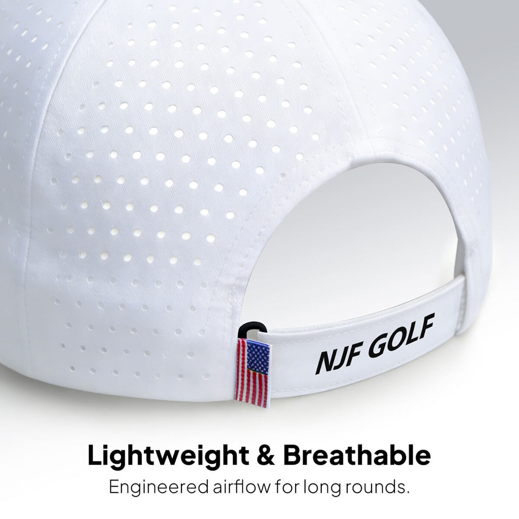 Stars & Stripes Edition Performance Golf Hat – White US Flag - NJF Golf™