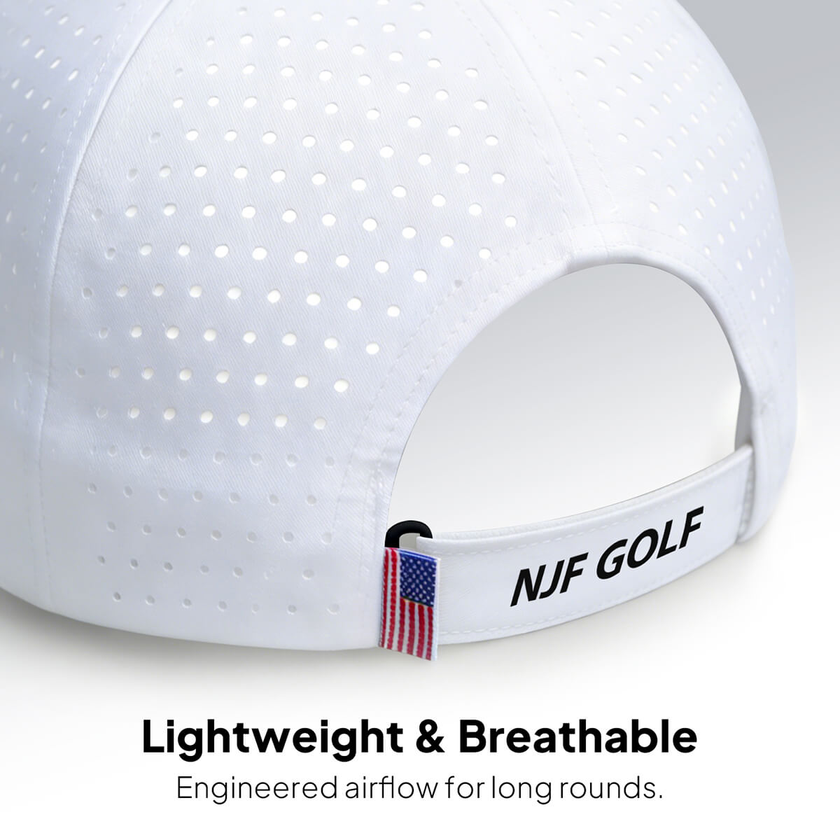 Stars & Stripes Edition Performance Golf Hat – White US Flag - NJF Golf™