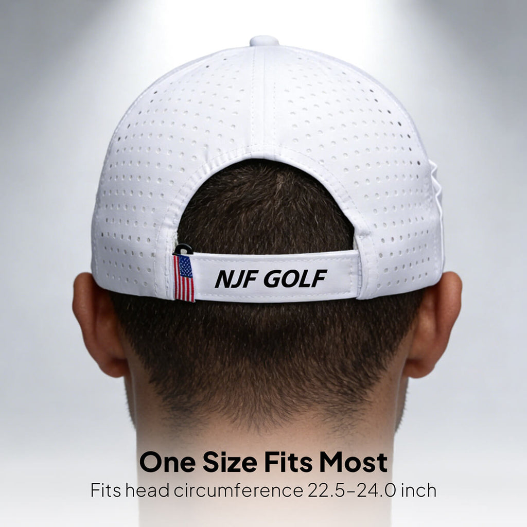Stars & Stripes Edition Performance Golf Hat – White US Flag - NJF Golf™