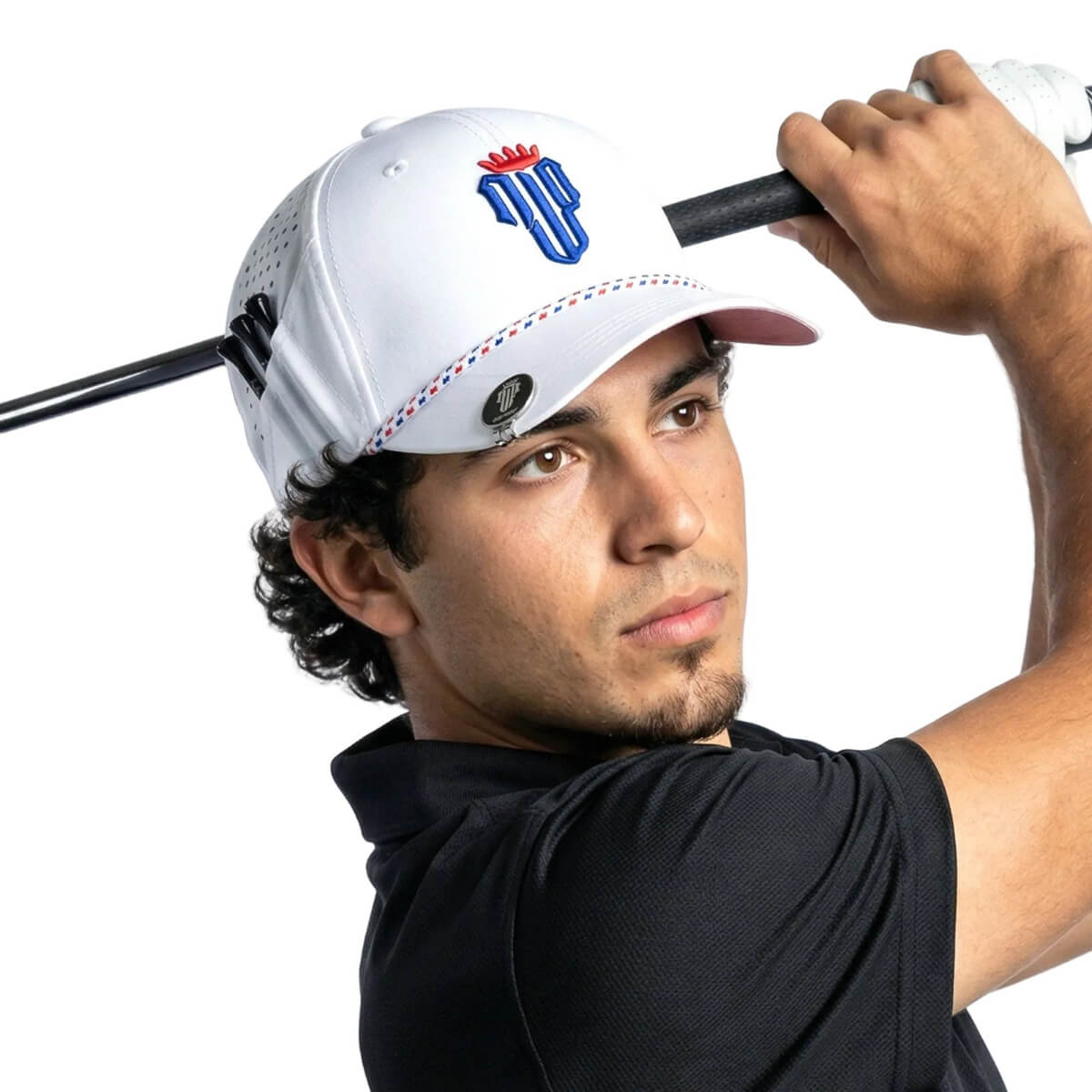 Stars & Stripes Edition Performance Golf Hat – White US Flag - NJF Golf™