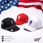 Stars & Stripes Trilogy Bundle – 3 Hat Set - White, Black, Red - NJF Golf™