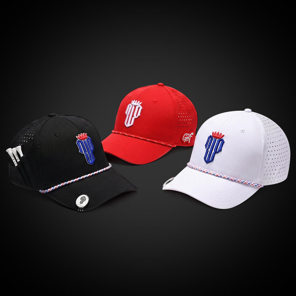 Stars & Stripes Trilogy Bundle – 3 Hat Set - White, Black, Red - NJF Golf™