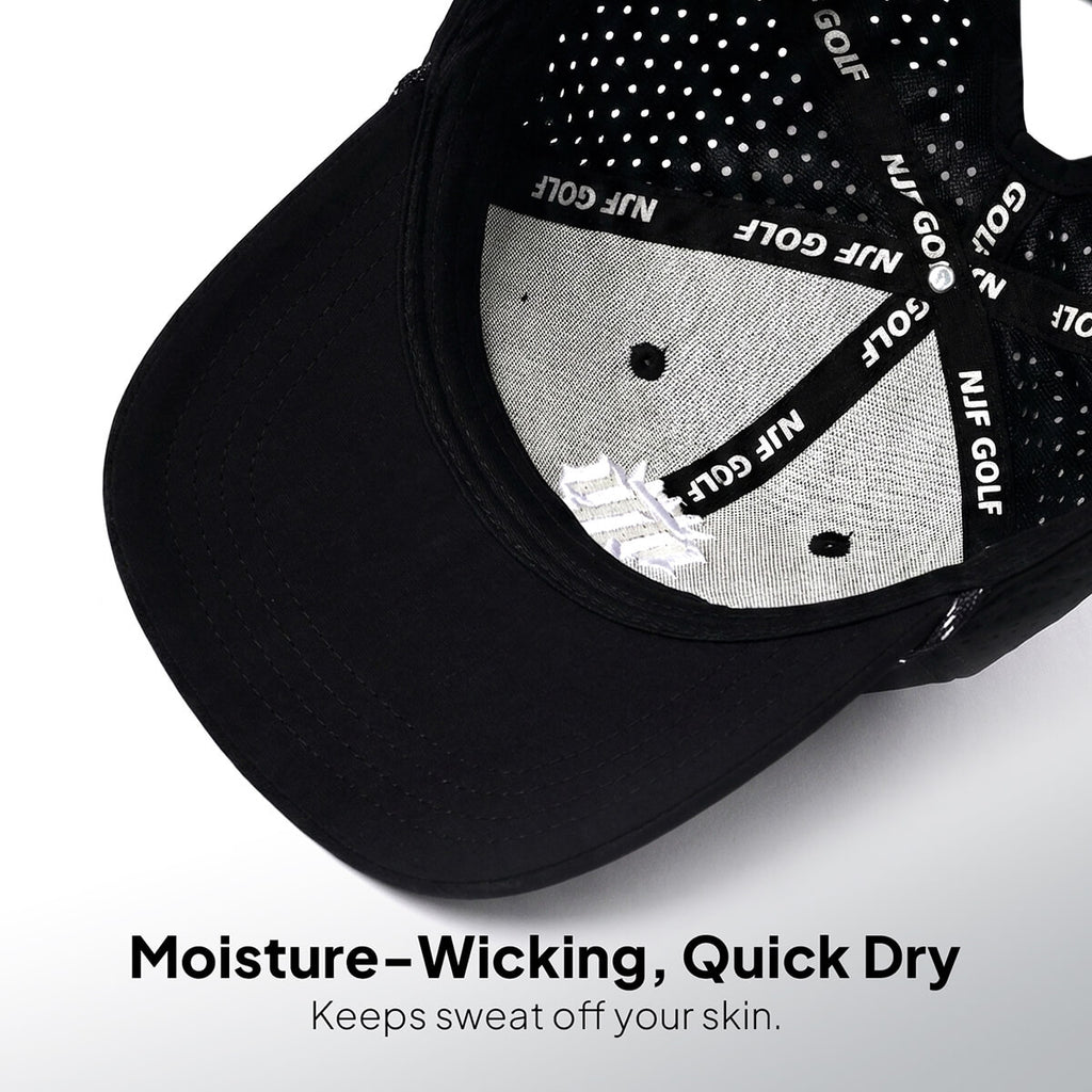 Women’s MultiStyle Flexx Performance Hat – Black - NJF Golf™