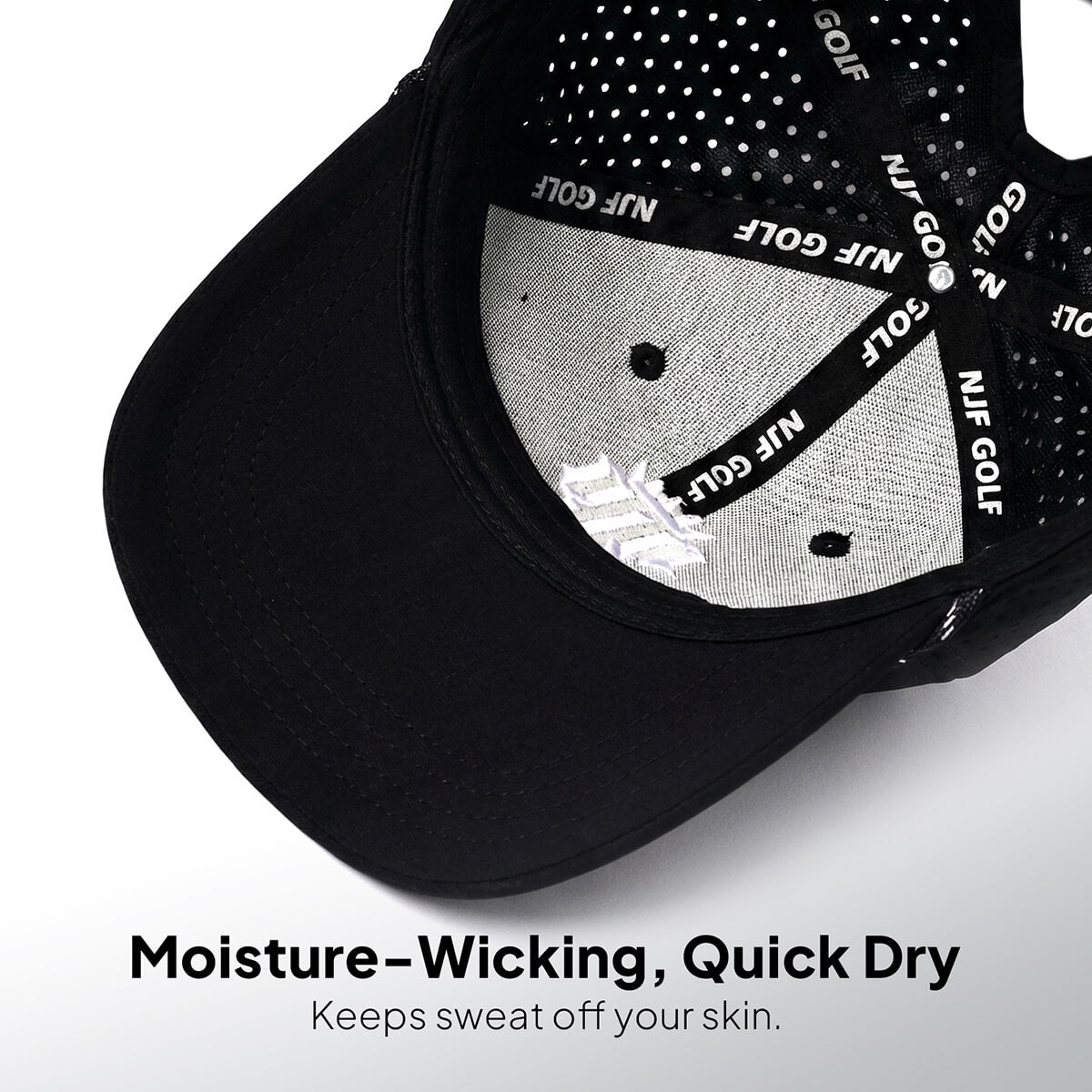 Women’s MultiStyle Flexx Performance Hat – Black - NJF Golf™
