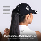 Women’s MultiStyle Flexx Performance Hat – Black - NJF Golf™