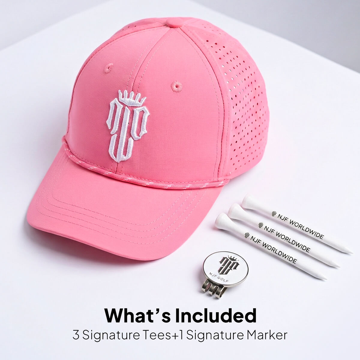 Women’s MultiStyle Flexx Performance Hat – Light Pink - NJF Golf™