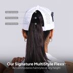 Women’s MultiStyle Flexx Performance Hat – White - NJF Golf™
