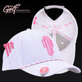 Women’s MultiStyle Flexx Performance Hat – White/Pink - NJF Golf™