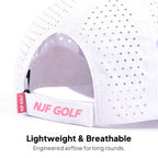 Women’s MultiStyle Flexx Performance Hat – White/Pink - NJF Golf™