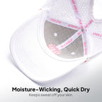 Women’s MultiStyle Flexx Performance Hat – White/Pink - NJF Golf™